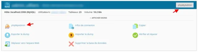 Administration d'une base de données avec phpMyAdmin