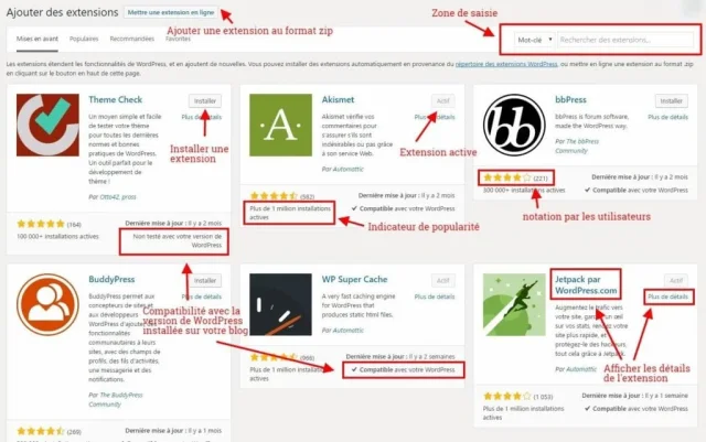 Interface d'administration - Ajouter une extension