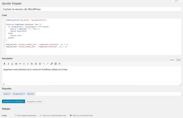 exemple de bout de code