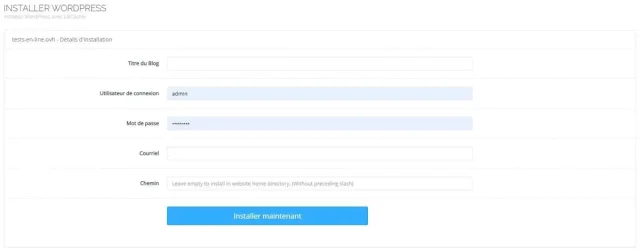 CyberPanel - Installer WordPress