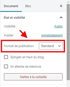 formats d'articles