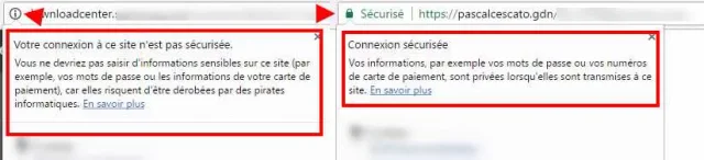 Chrome : http versus https