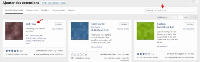 Installer et activer Edit Flow