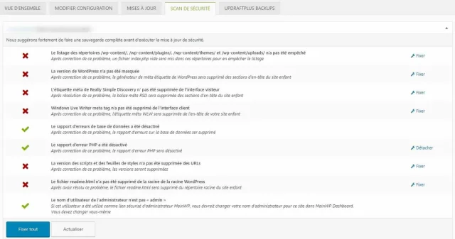 Résolution des problèmes de sécurité