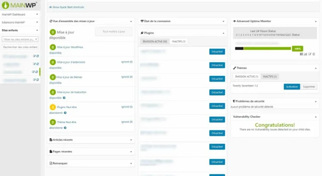 Gestion d'un site enfant