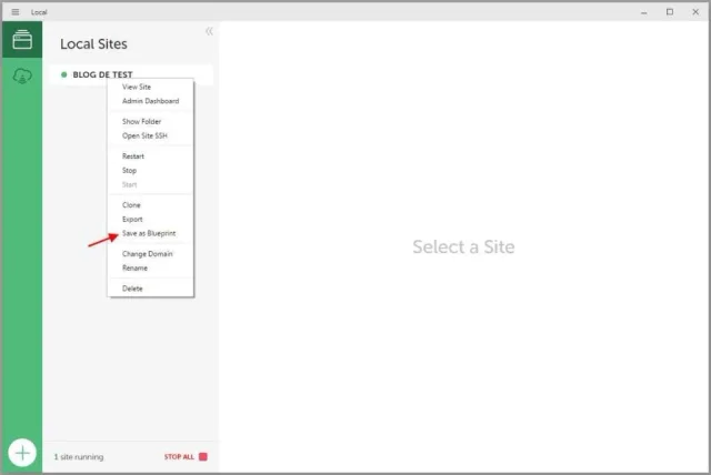 Menu contextuel