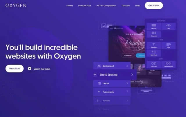 Oxygen - constructeur de page