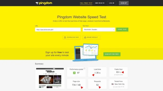 Test après activation de