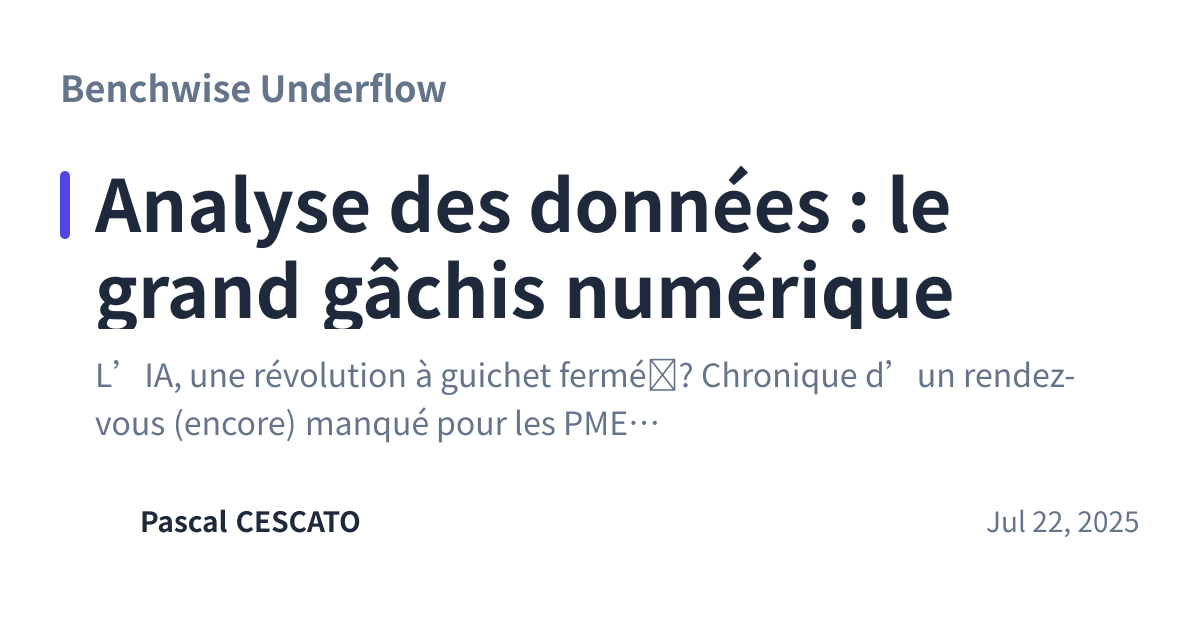 Share preview for Analyse des données : le grand gâchis numérique