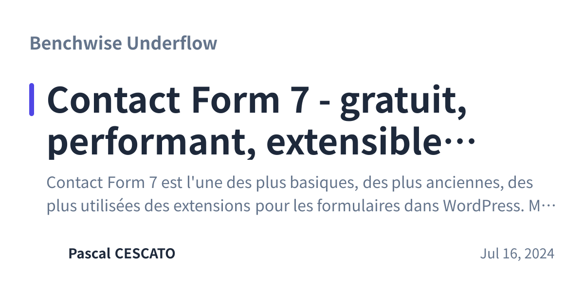 Share preview for Contact Form 7 - gratuit, performant, extensible…