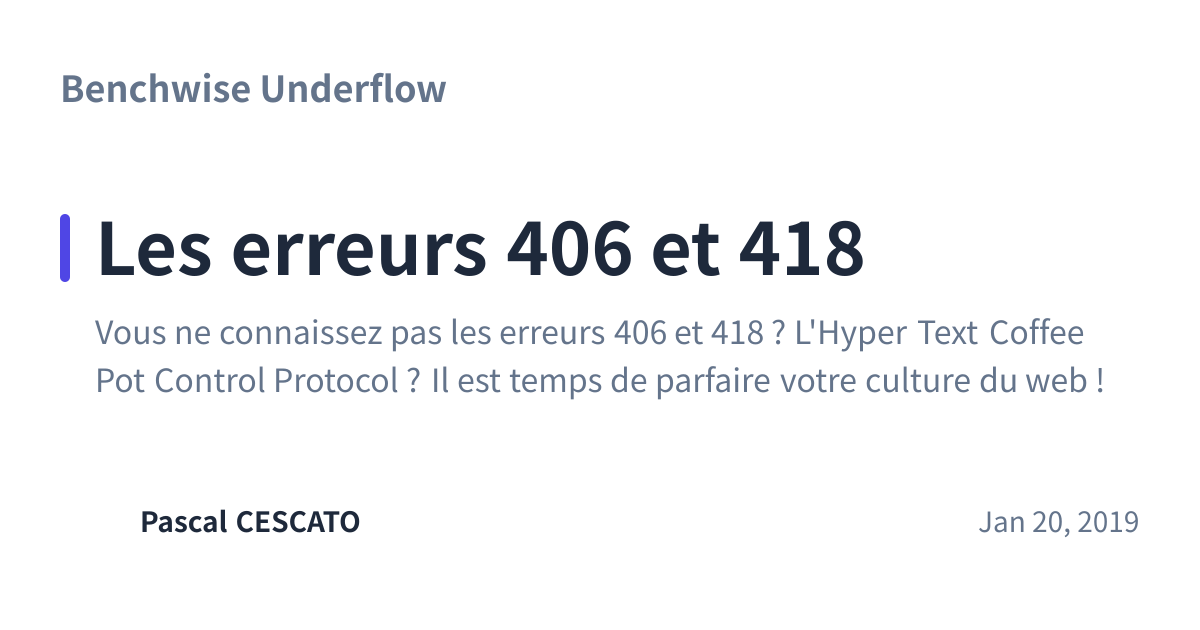 Share preview for Les erreurs 406 et 418