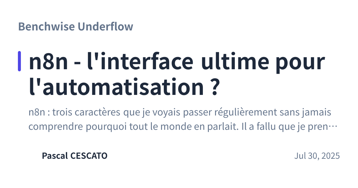 Share preview for n8n - l'interface ultime pour l'automatisation ?