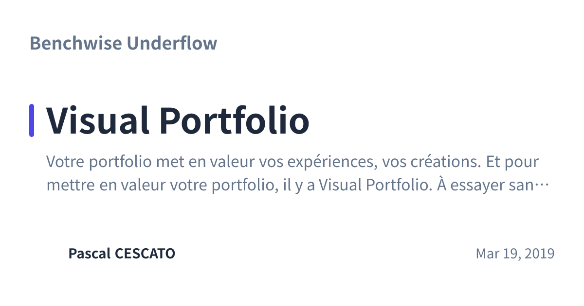 Share preview for Visual Portfolio